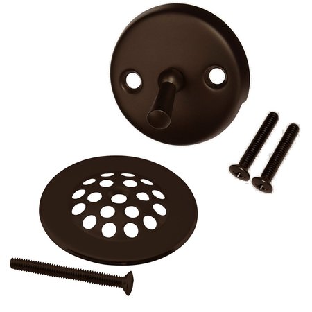 WESTBRASS Beehive Grid Tub Trim Grate W/ Trip Lever Faceplate in Oil Rubbed Bronze D92-12